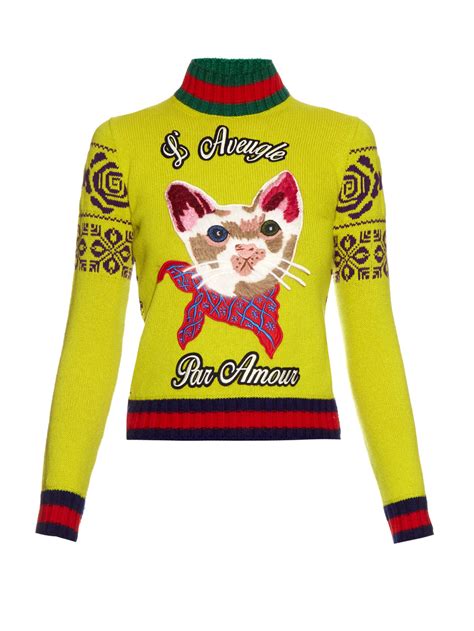 cat gucci sweater